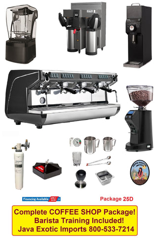 Simonelli 3 Group Appia Life Coffee Shop PACKAGE plus BARISTA TRAINING!