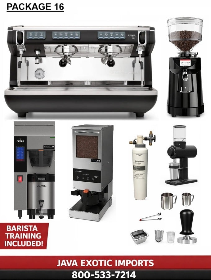 Simonelli Espresso Machine Package for Low to Medium Volume Coffee Shops with Barista Training.