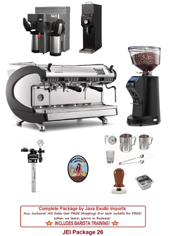 Simonelli Aurelia WAVE Coffee Espresso Coffee Shop Package + BARISTA TRAINING!