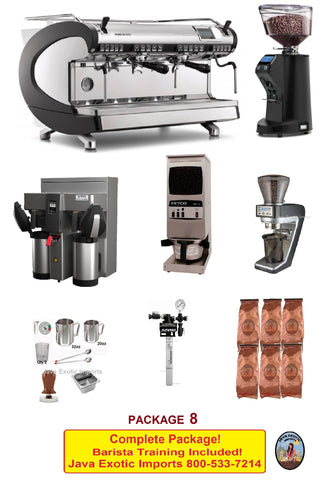 Simonelli Aurelia WAVE Digit 2 group Commercial Coffee Shop Espresso Machine Package 8