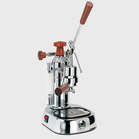 La Pavoni Europiccola, Chrome w/ Wood 8 cup EPW-8