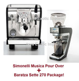 Simonelli Musica Black POUR OVER Package + Barista Kit ***USE CODE "Musica100off" for $100 off Until Sept 5th/19*** - Java Exotic Imports