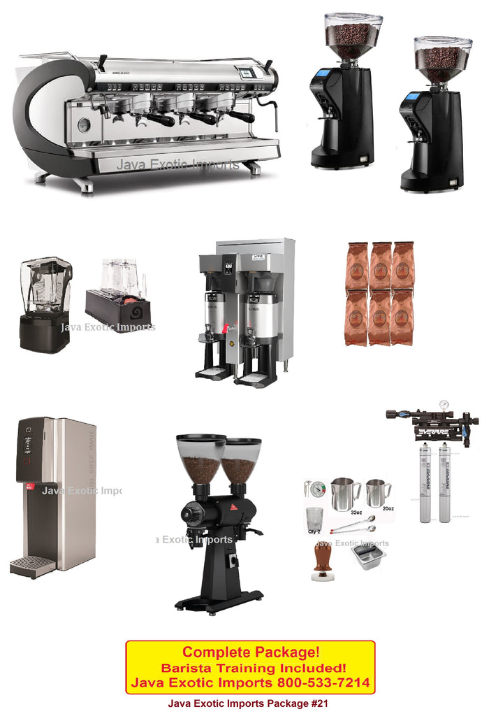 High Volume Coffee Shop Package | Simonelli Aurelia WAVE Digit 3 Group Espresso Machine | Best Price at Java Exotic Imports