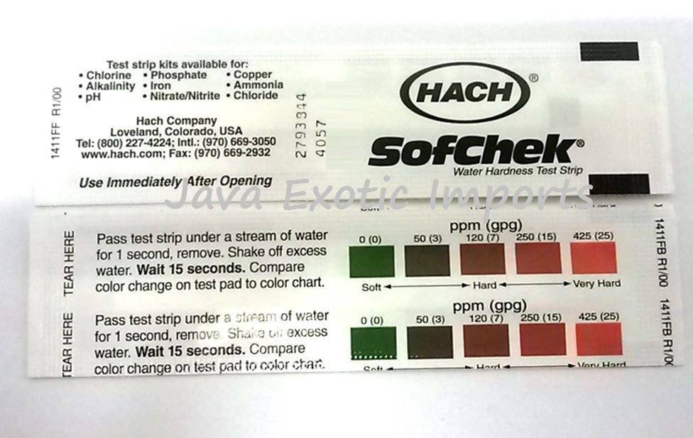 Water Hardness Test Strips - Java Exotic Imports