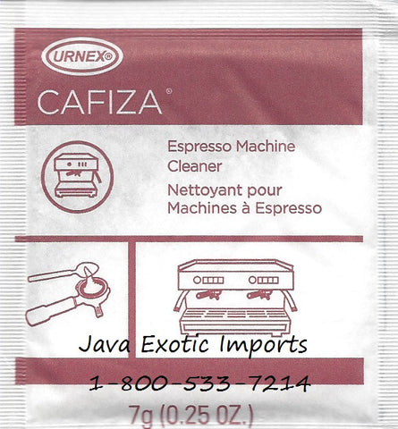 Cafiza Espresso Machine Cleaner - 7g Packs - Java Exotic Imports