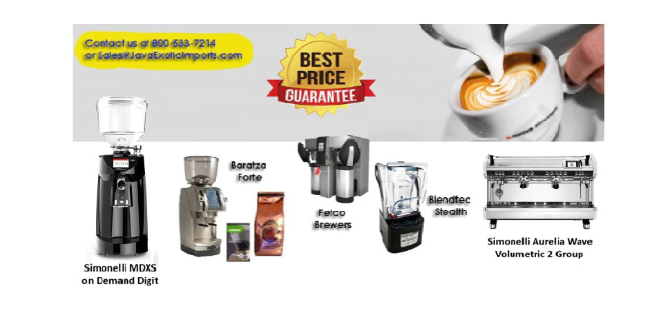 Coffee Shop equipment from Java Exotic Imports